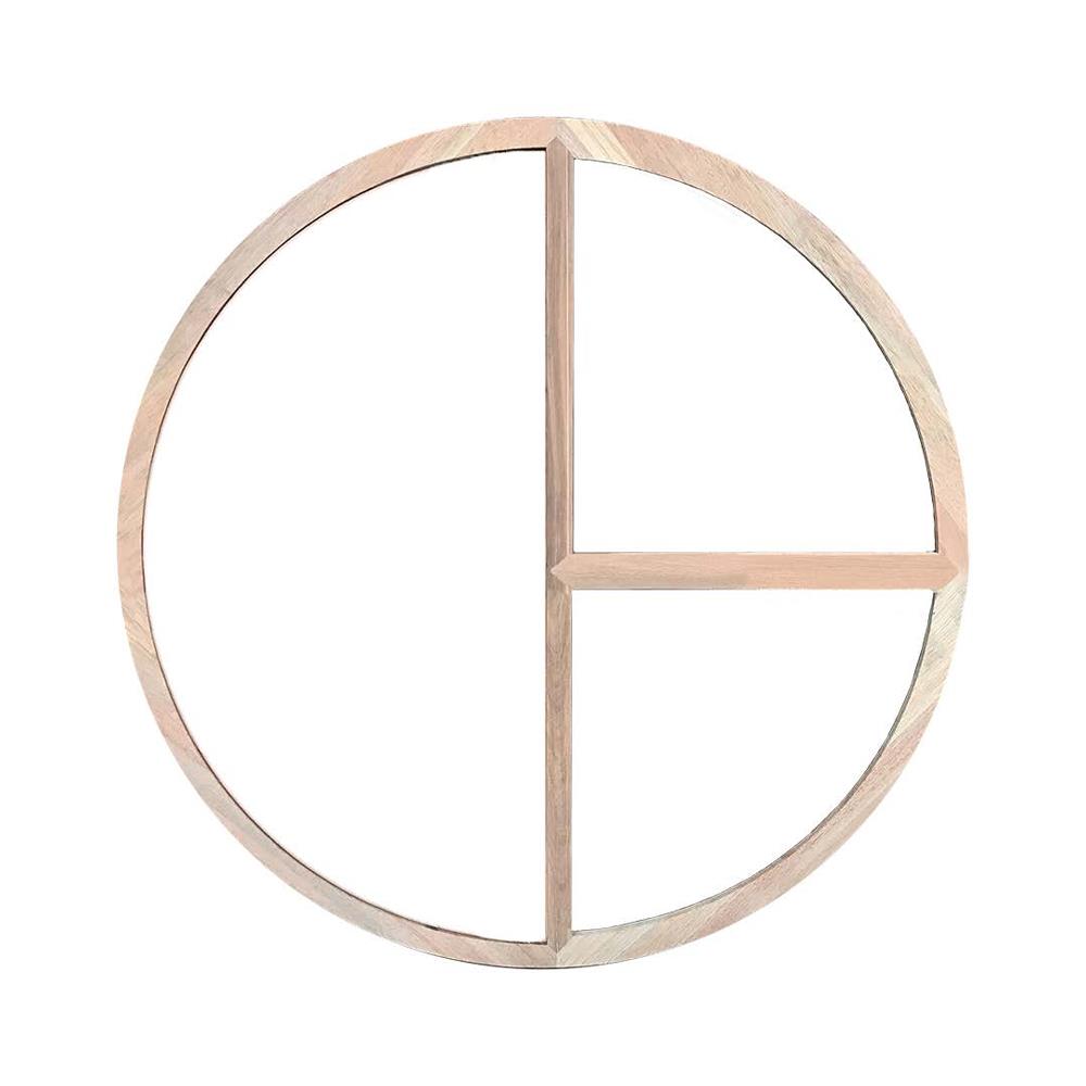 วงกบหน้าต่างโค้ง ไม้เนื้อแข็ง N999 MM03 80X80 ซม. สีธรรมชาติ