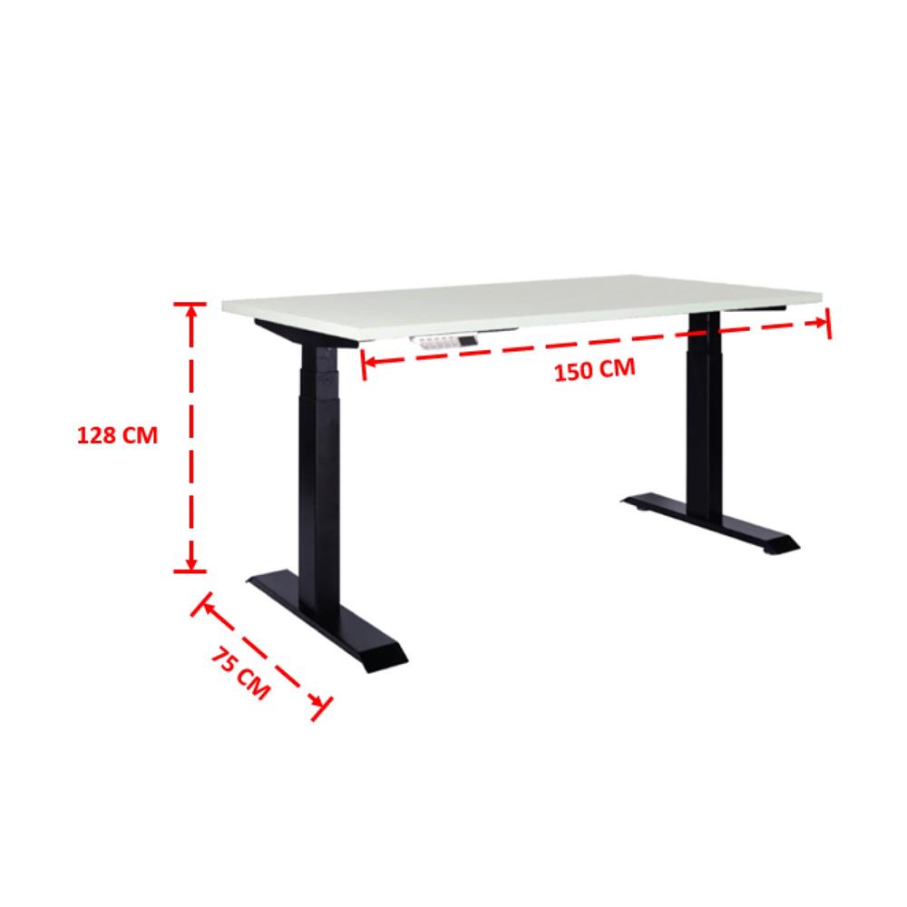 โต๊ะปรับระดับไฟฟ้า ERGOTREND SIT 2 STAND GEN4 150 ซม. สีขาว/ดำ