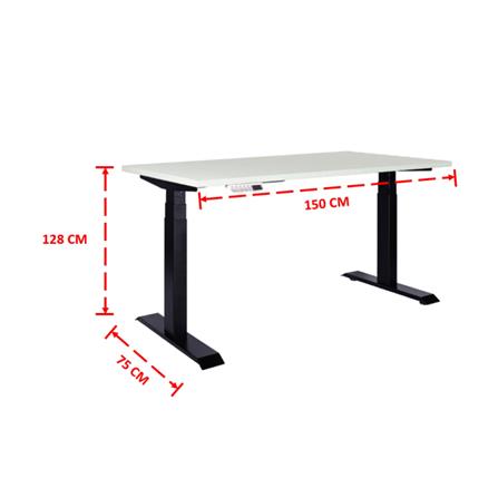 โต๊ะปรับระดับไฟฟ้า ERGOTREND SIT 2 STAND GEN4 150 ซม. สีขาว/ดำ_2