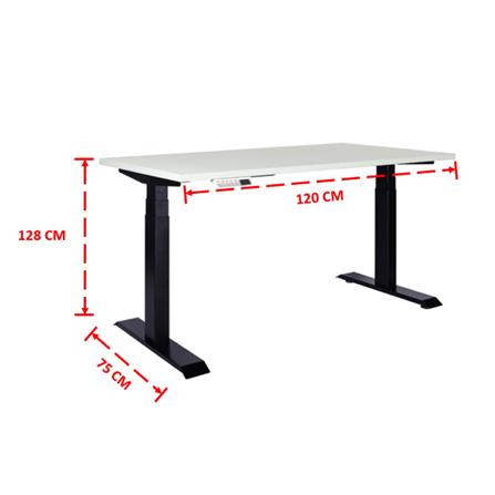 โต๊ะปรับระดับไฟฟ้า ERGOTREND SIT 2 STAND GEN4 120B สีขาว/ดำ_3