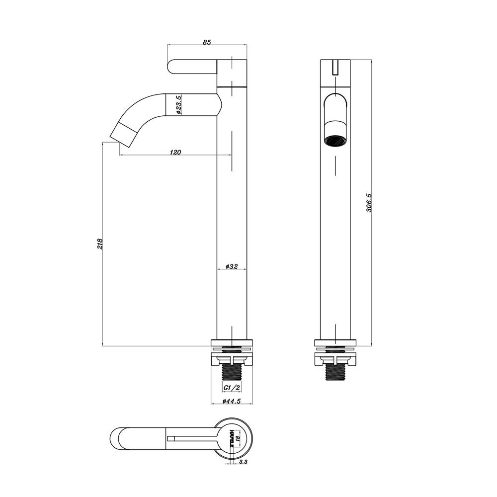 ก๊อกอ่างล้างหน้าเดี่ยว HAFELE 495.62.056