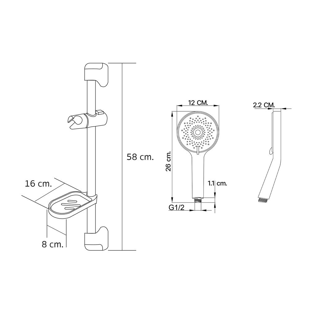 ฝักบัวราวเลื่อน DONMARK GL-9501