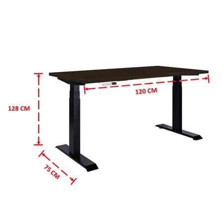 โต๊ะปรับระดับไฟฟ้า ERGOTREND SIT 2 STAND GEN4 120 ซม. สี TEAK/ดำ_2