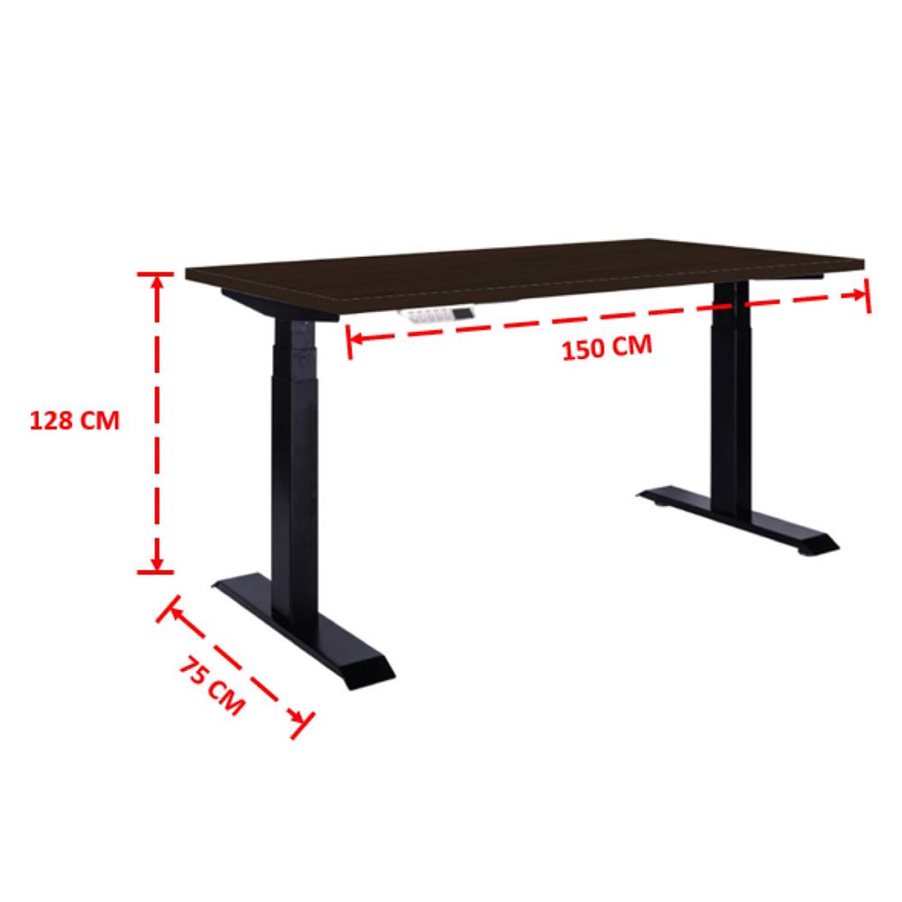 โต๊ะปรับระดับไฟฟ้า ERGOTREND SIT 2 STAND GEN4 150 ซม. สี TEAK/ดำ