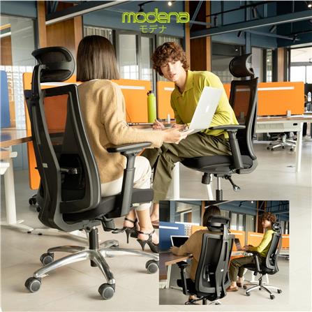 เก้าอี้สุขภาพ MODENA ERGO ANYA NET สีดำ_6