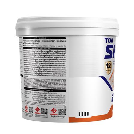 สีน้ำทาภายนอก ชนิดกึ่งเงา TOA SHIELD EXPERT SUPERIOR PREMIUM 2 IN 1 BASE A สีขาว 9 ลิตร_2