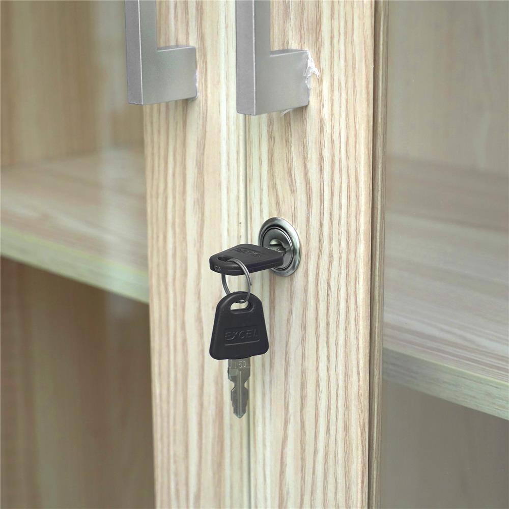 ตู้โชว์ 2 บานเปิด FURDINI MOTIF 118 ซม. สี PINEOAK