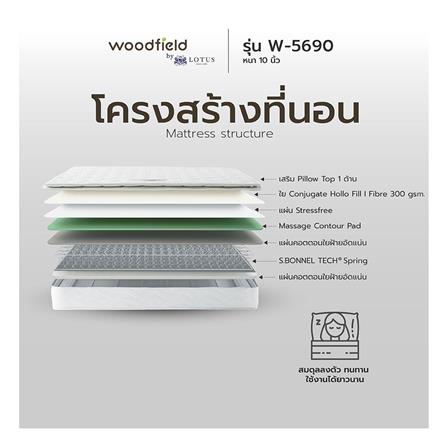 ที่นอน 5 ฟุต WOODFIELD W-5690 พร้อมหมอนหนุน 2 ชิ้น_5