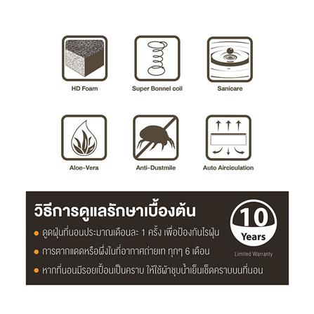 ที่นอน 5 ฟุต WOODFIELD W-5690 พร้อมหมอนหนุน 2 ชิ้น_7