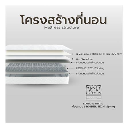 ที่นอน 6 ฟุต WOODFIELD W-5590 พร้อมหมอนหนุน 2 ชิ้น_5