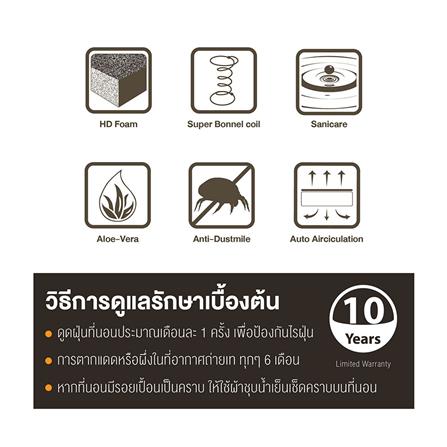 ที่นอน 6 ฟุต WOODFIELD W-5590 พร้อมหมอนหนุน 2 ชิ้น_7