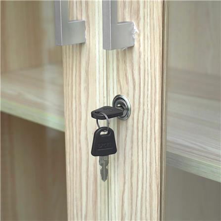 ตู้โชว์ 2 บานเปิด พร้อมลิ้นชัก FURDINI MOTIF 118 ซม. สี PINEOAK_2