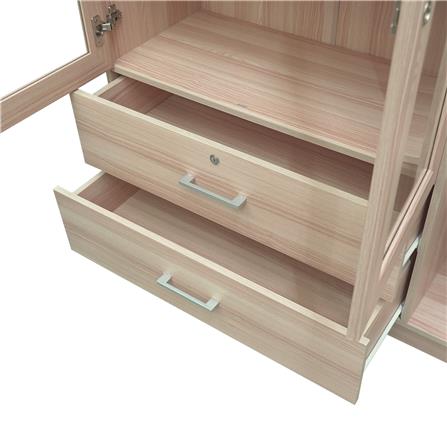 ตู้โชว์ 2 บานเปิด พร้อมลิ้นชัก FURDINI MOTIF 118 ซม. สี PINEOAK_8