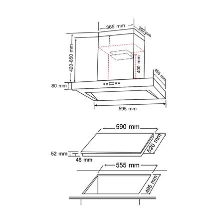 เตาฝัง+เครื่องดูดควัน AXIA C-TOUCH 601L4Z+C-SENSE60_7