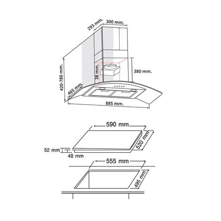 เตาฝัง+เครื่องดูดควัน AXIA C-TOUCH 60 4Z + HERO KNIGHT 90_5