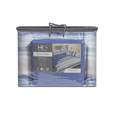 ชุดผ้าปูที่นอน 6 ฟุต 6 ชิ้น HOME LIVING STYLE CANVAS สี NAVY_5