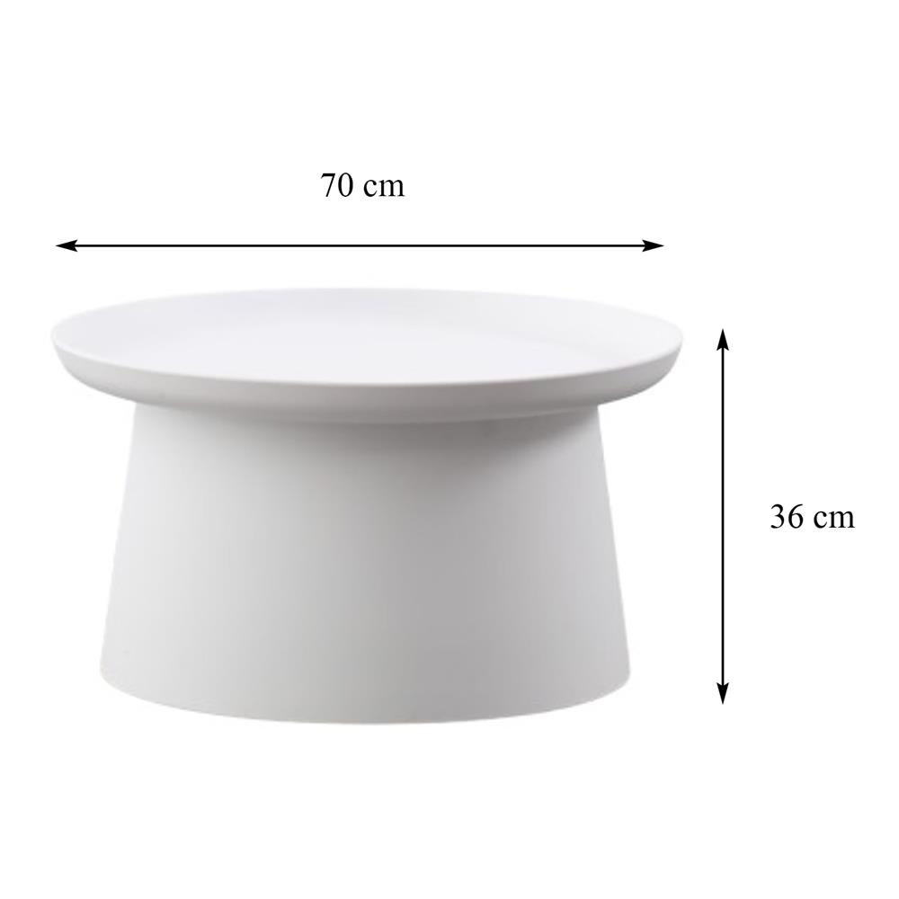 โต๊ะข้างพลาสติก SPRING VIVIAN 70 ซม. สีขาว