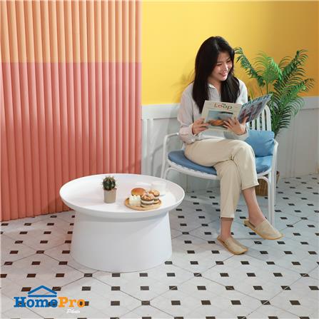 โต๊ะข้างพลาสติก SPRING VIVIAN 70 ซม. สีขาว_4