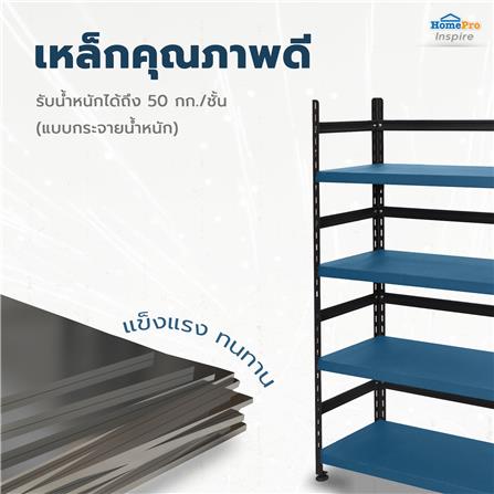 ชั้นวางของ 4 ชั้น FURDINI HOMER TYPE B 150 ซม. สีน้ำเงิน_6
