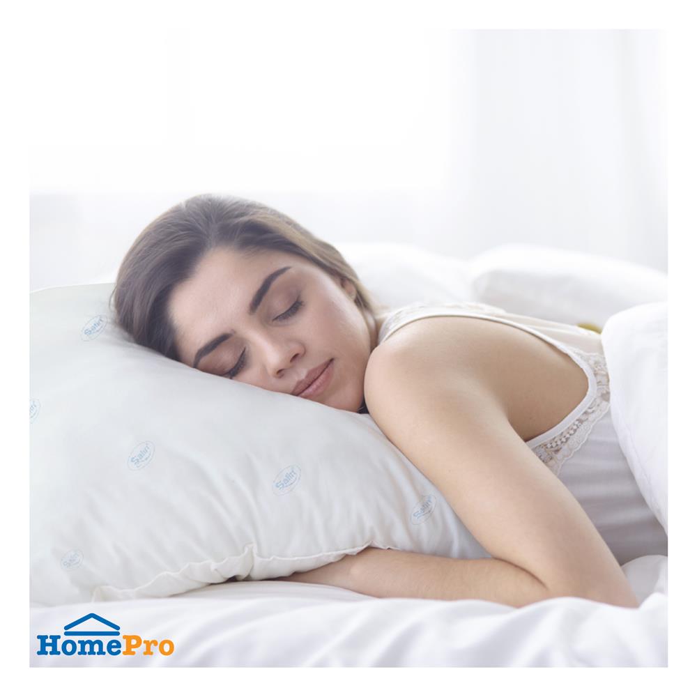 หมอนหนุน ใยสังเคราะห์ SATIN 19x29 นิ้ว สีขาว