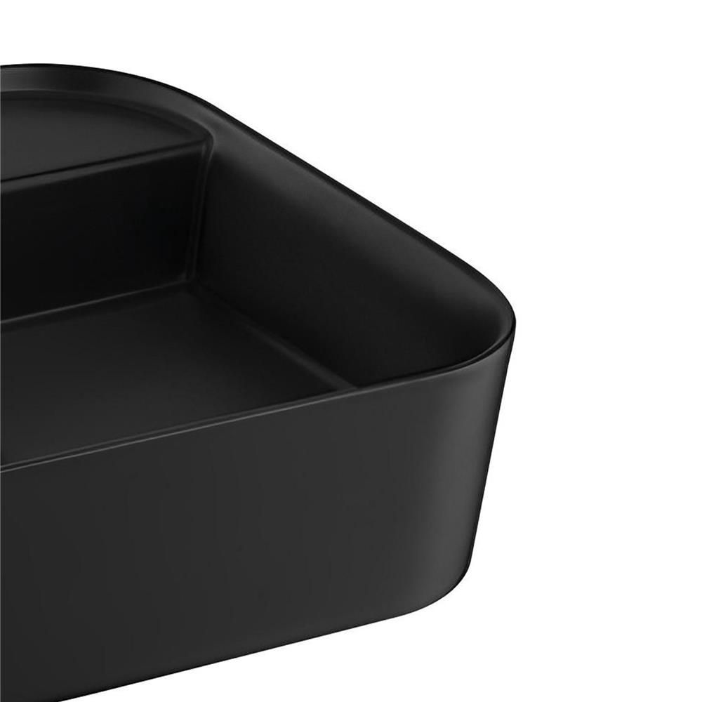 อ่างล้างหน้าวางบนเคาน์เตอร์ COTTO C00125MBK สีดำด้าน