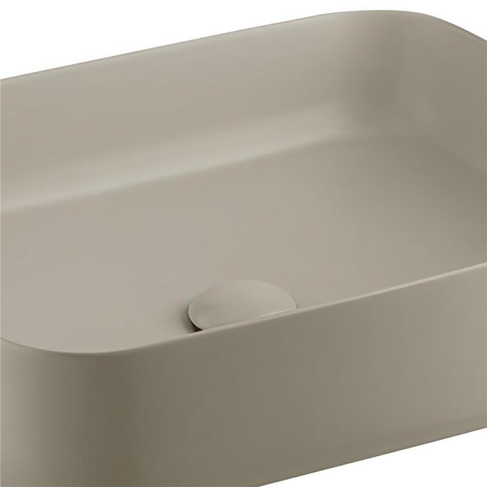 อ่างล้างหน้าวางบนเคาน์เตอร์ COTTO C00126LB สีครีมด้าน