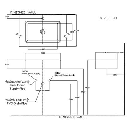 อ่างล้างหน้าวางบนเคาน์เตอร์ COTTO C00126GB สีฟ้าอมเทาด้าน_3