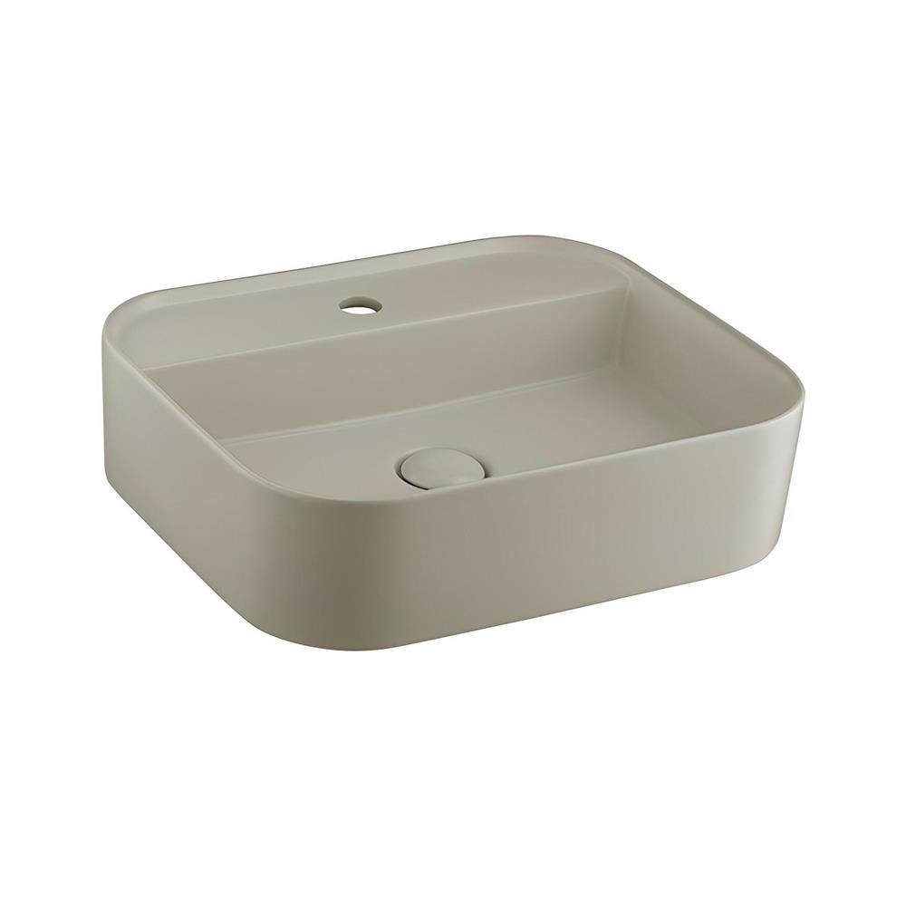 อ่างล้างหน้าวางบนเคาน์เตอร์ COTTO C00125LB สีครีมด้าน