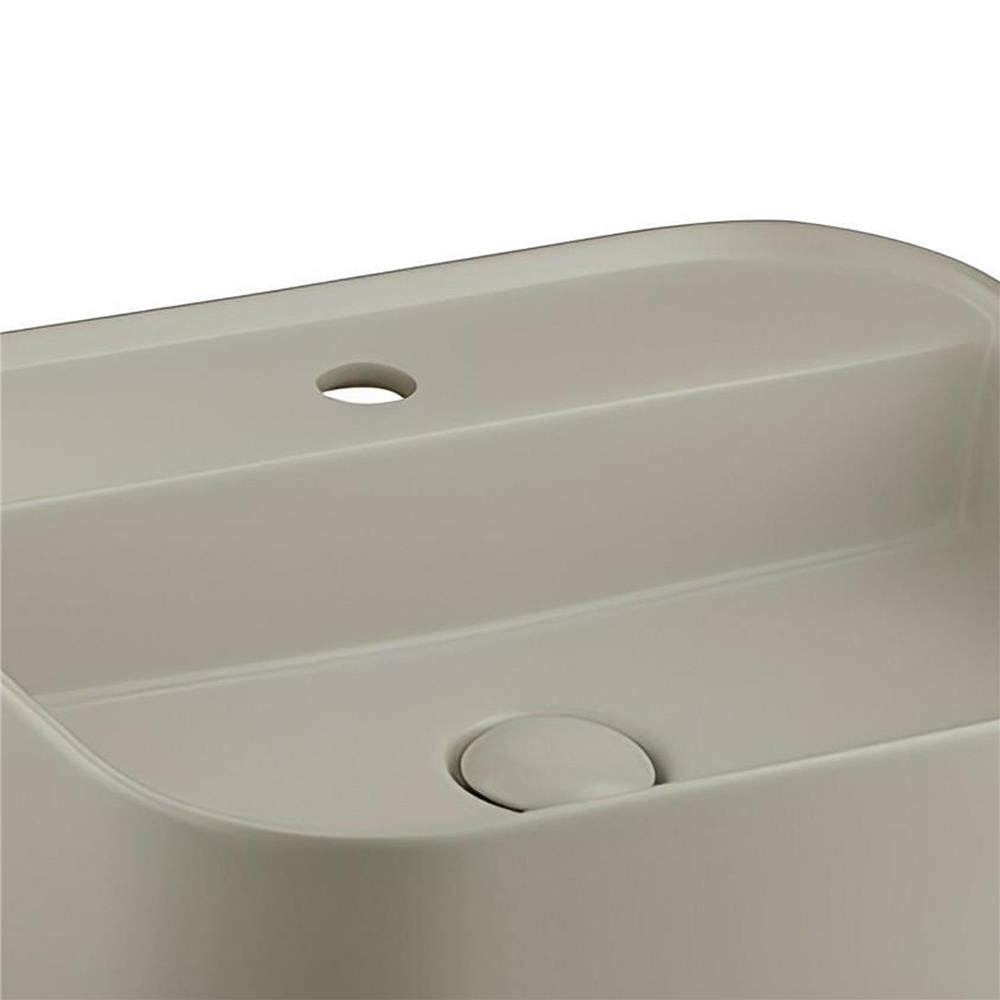 อ่างล้างหน้าวางบนเคาน์เตอร์ COTTO C00125LB สีครีมด้าน