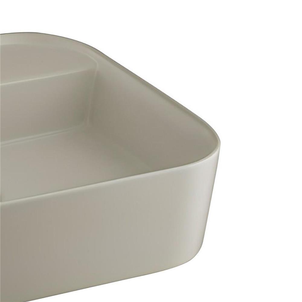 อ่างล้างหน้าวางบนเคาน์เตอร์ COTTO C00125LB สีครีมด้าน