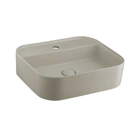 อ่างล้างหน้าวางบนเคาน์เตอร์ COTTO C00125LB สีครีมด้าน_0