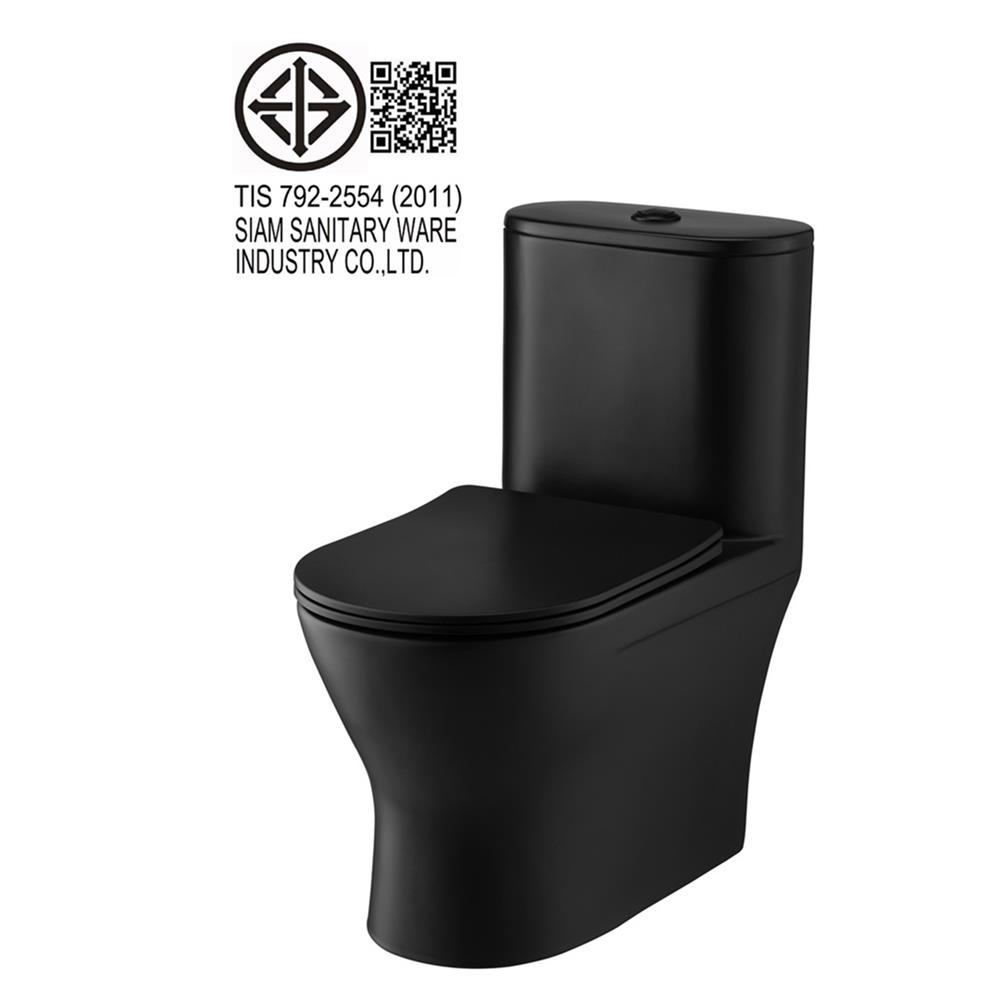 สุขภัณฑ์ 1 ชิ้น COTTO C11007MBK 3/5.5 ลิตร สีดำ