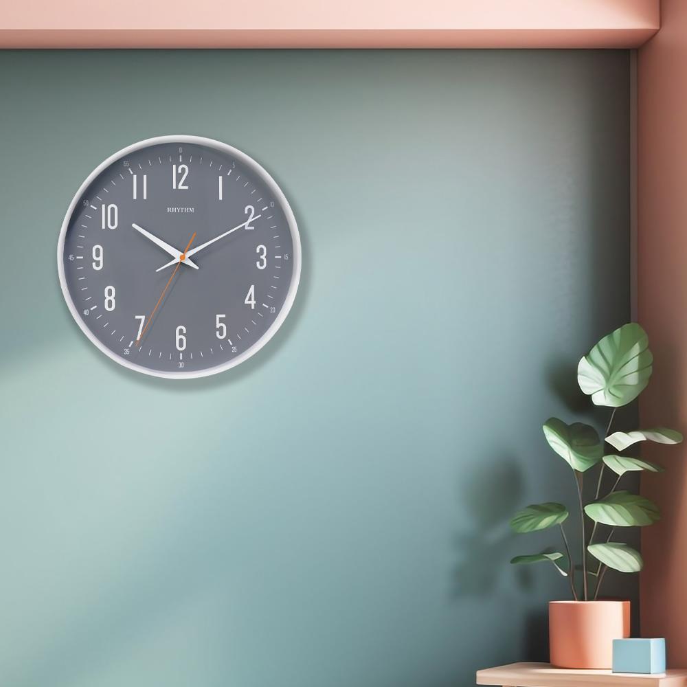 นาฬิกาแขวน RHYTHM CMG620NR03 12 นิ้ว สีเทา/ขาว