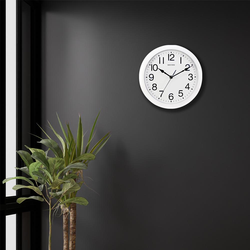 นาฬิกาแขวน RHYTHM CMG621NR03 10.5 นิ้ว สีขาว