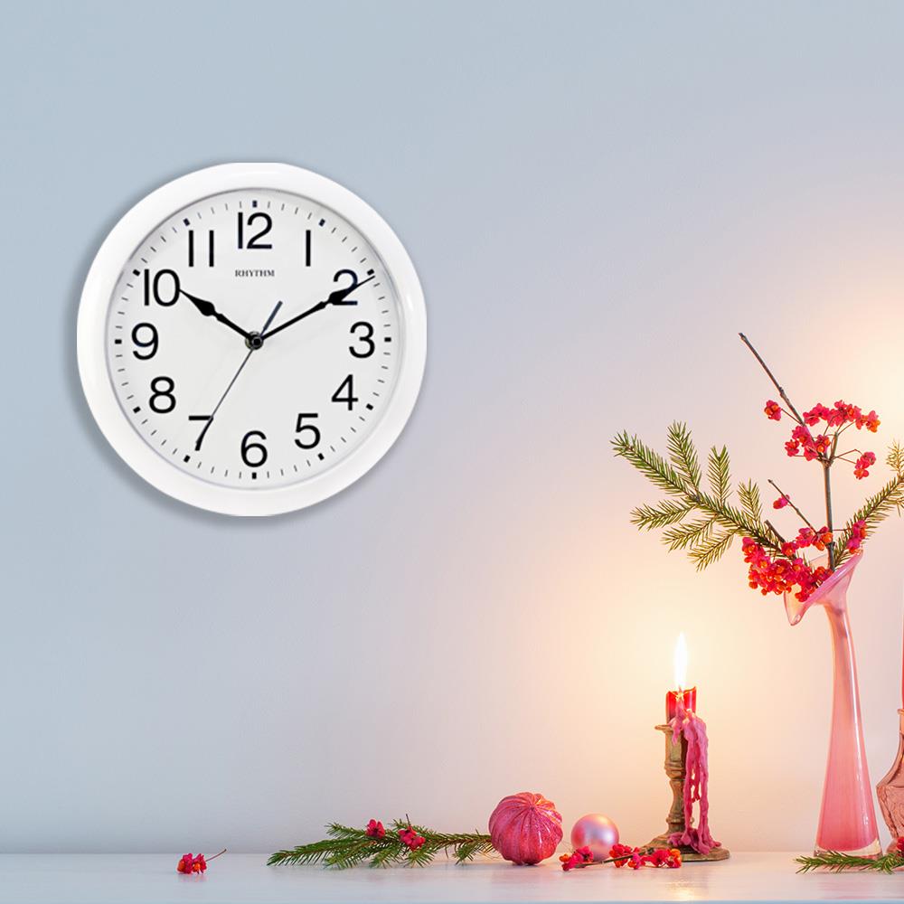 นาฬิกาแขวน RHYTHM CMG621NR03 10.5 นิ้ว สีขาว