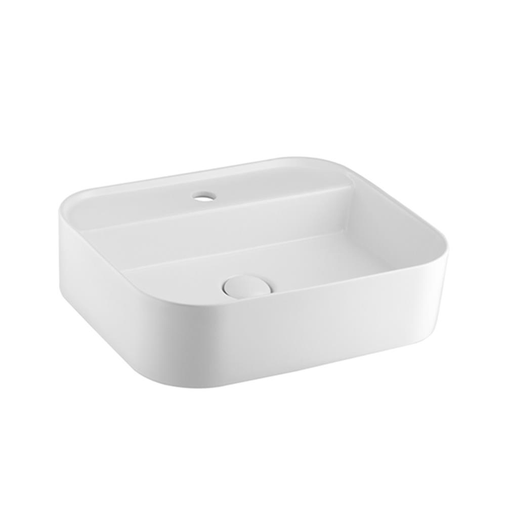 อ่างล้างหน้าวางบนเคาน์เตอร์ COTTO C00125MWH สีขาวด้าน