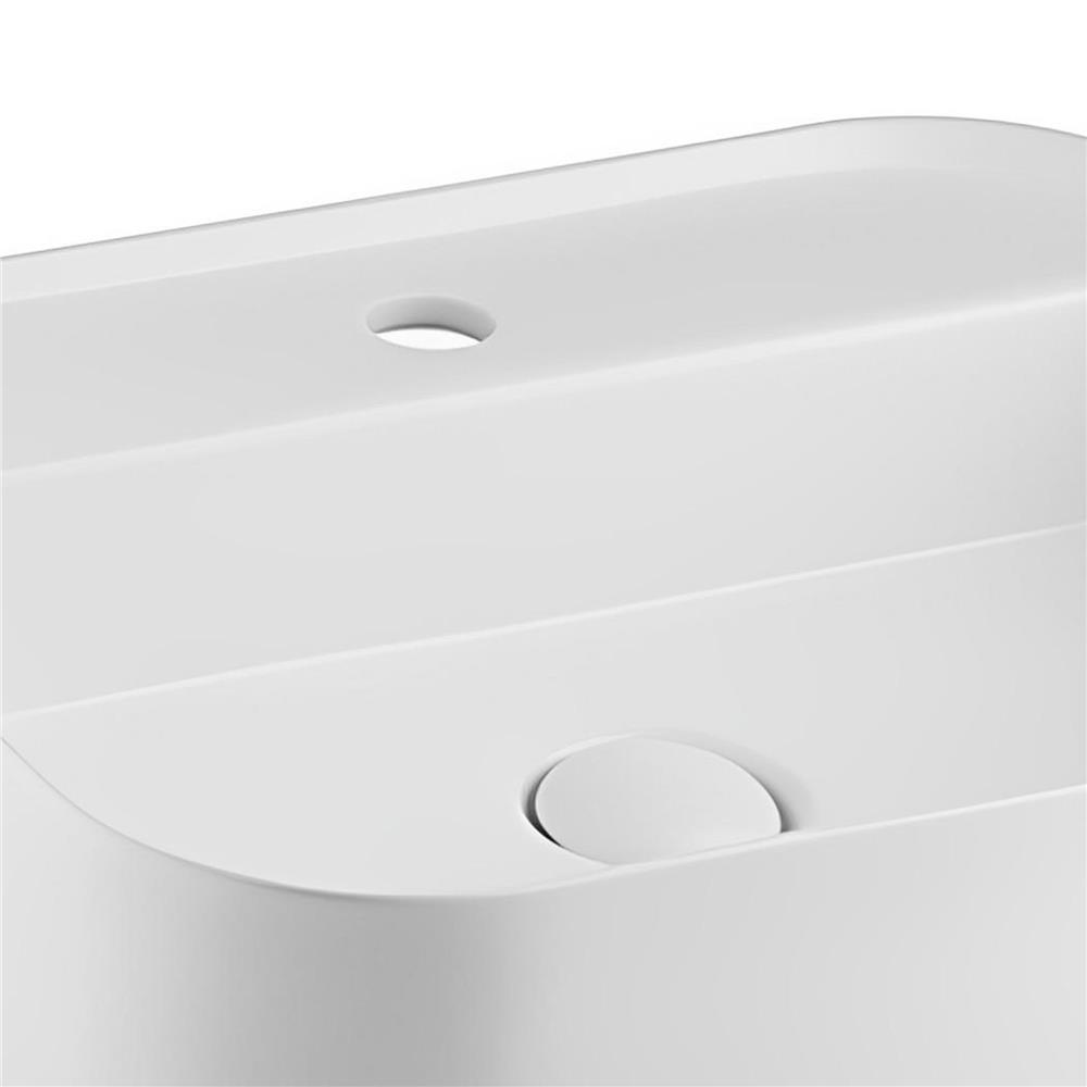 อ่างล้างหน้าวางบนเคาน์เตอร์ COTTO C00125MWH สีขาวด้าน