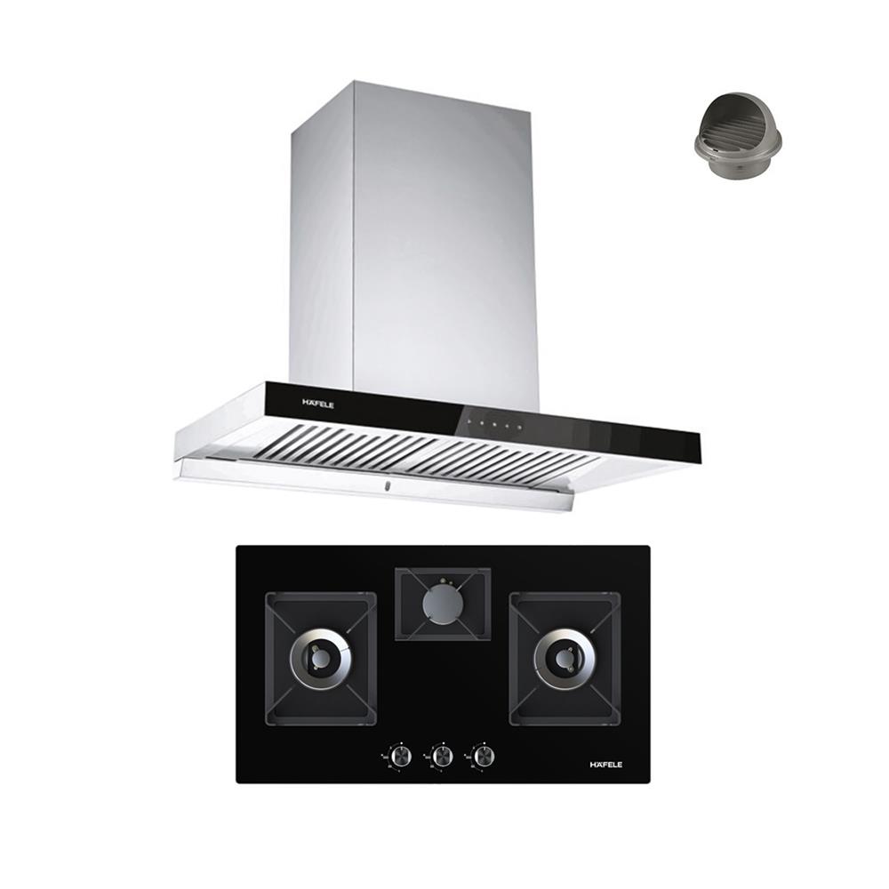 เตาฝัง+เครื่องดูดควัน HAFELE IRENE+GASPARO 495.07.430