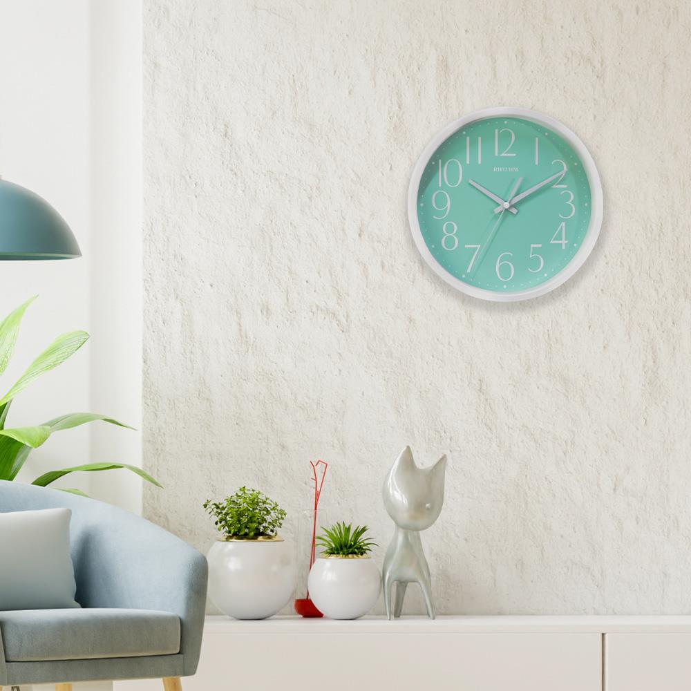 นาฬิกาแขวน RHYTHM CMG625NR05 9 นิ้ว สีเขียว