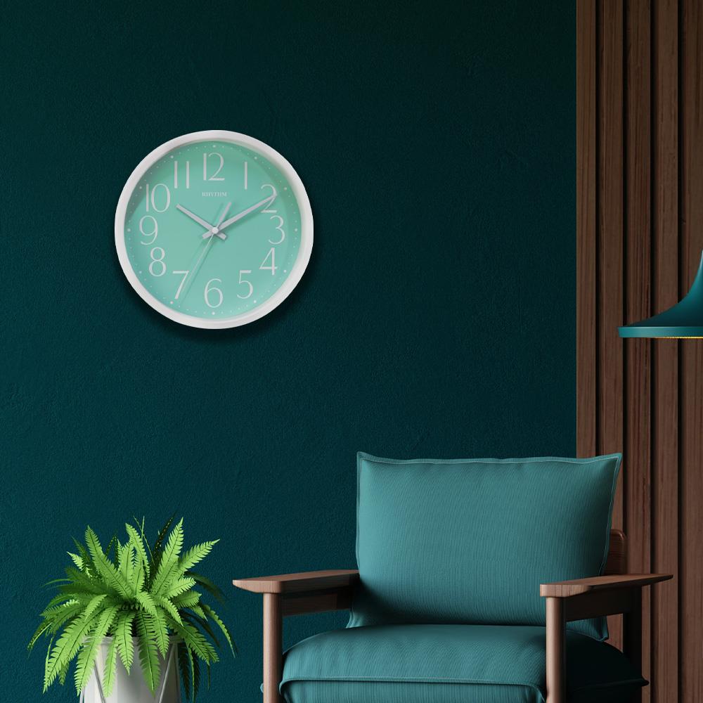 นาฬิกาแขวน RHYTHM CMG625NR05 9 นิ้ว สีเขียว