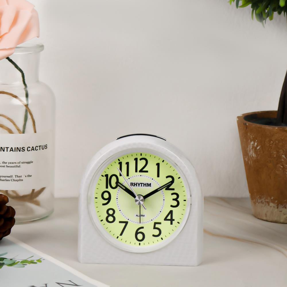 นาฬิกาปลุก RHYTHM CRE854NR03 3 นิ้ว สีขาว