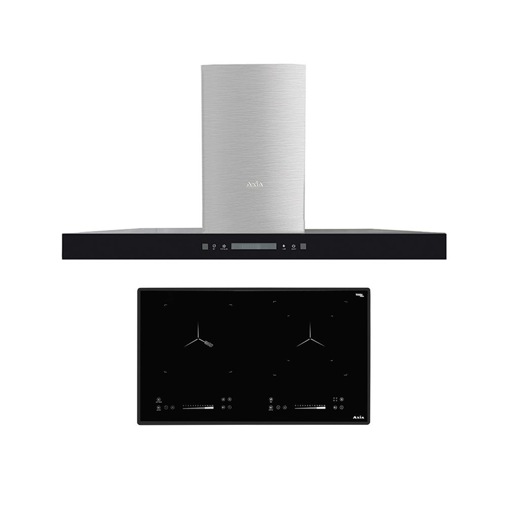 เตาฝัง+เครื่องดูดควัน AXIA IC-TOUCH 73+SENSATION WM 90