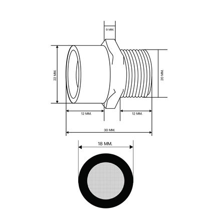 ข้อต่อทองเหลืองพร้อมซีลยาง MOYA M/F 1/2 นิ้ว MY-1025_4