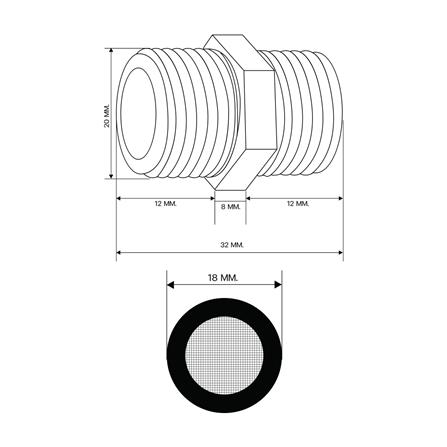ข้อต่อทองเหลืองพร้อมซีลยาง MOYA M/M 1/2 นิ้ว MY-1024_4
