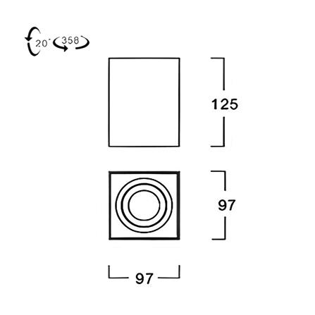 ดาวน์ไลท์ L&E 24-04849 3.8 นิ้ว สีขาว เหลี่ยม_4