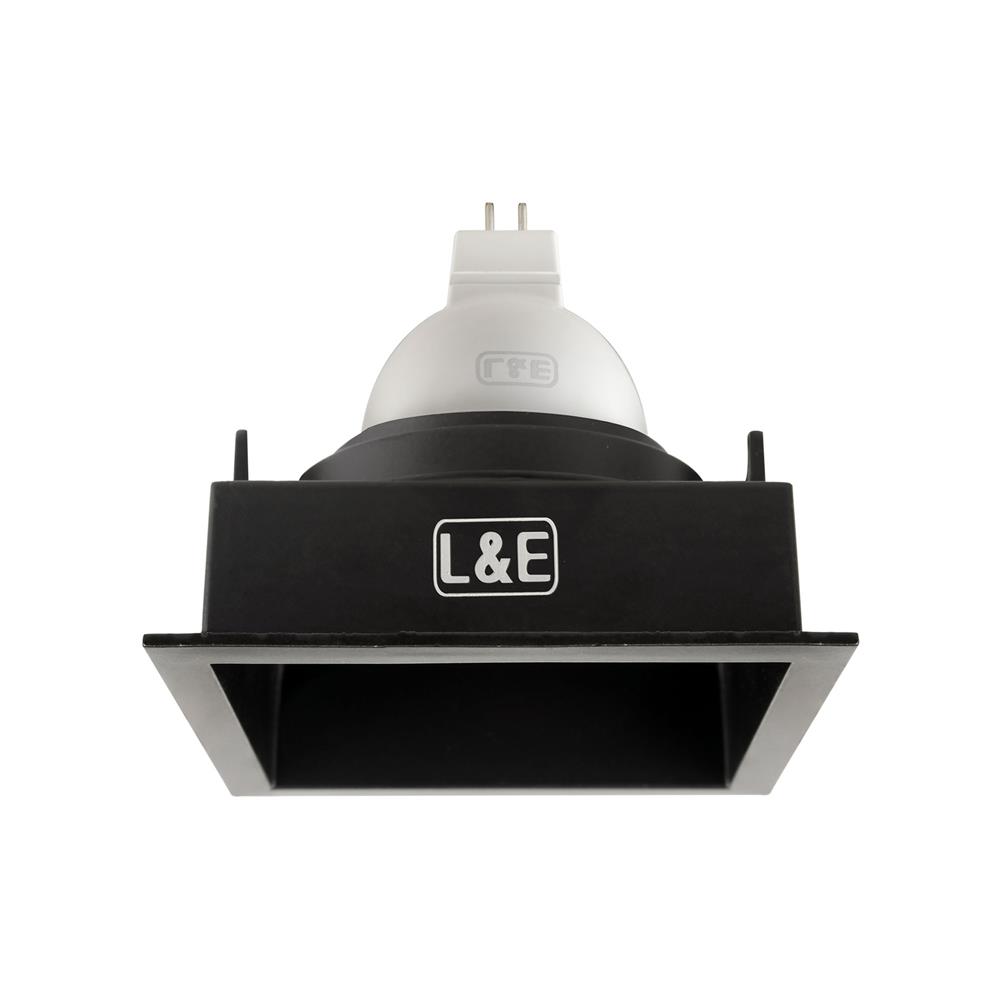 ดาวน์ไลท์ L&E HG 24-04606 3.3 นิ้ว สีดำ เหลี่ยม