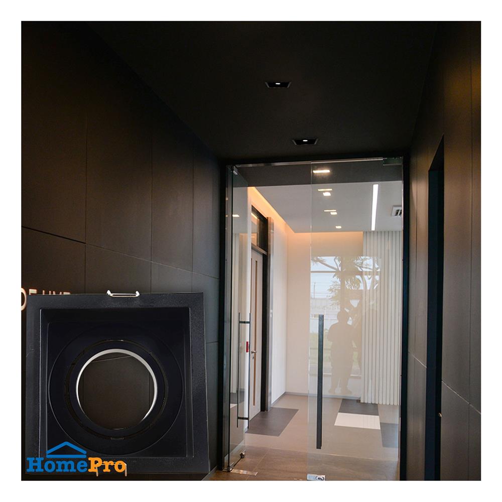 ดาวน์ไลท์ L&E HG 24-04606 3.3 นิ้ว สีดำ เหลี่ยม