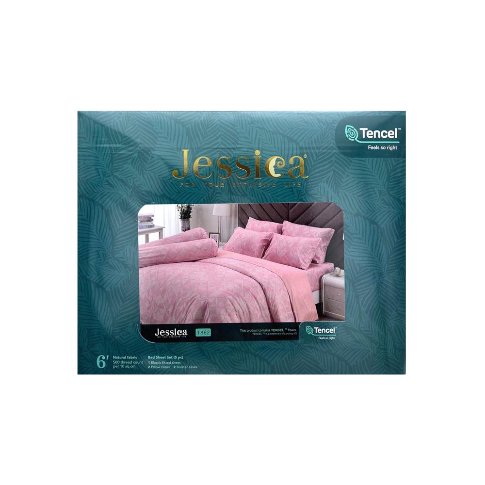 ชุดผ้าปูที่นอน 6 ฟุต 5 ชิ้น JESSICA TENCEL 20164-T862