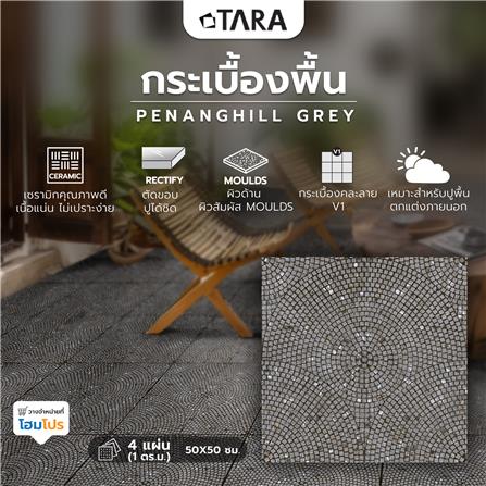 กระเบื้องพื้น 50x50 ซม. TARA ปีนังฮิลล์ เทา A 1 ตร.ม._5