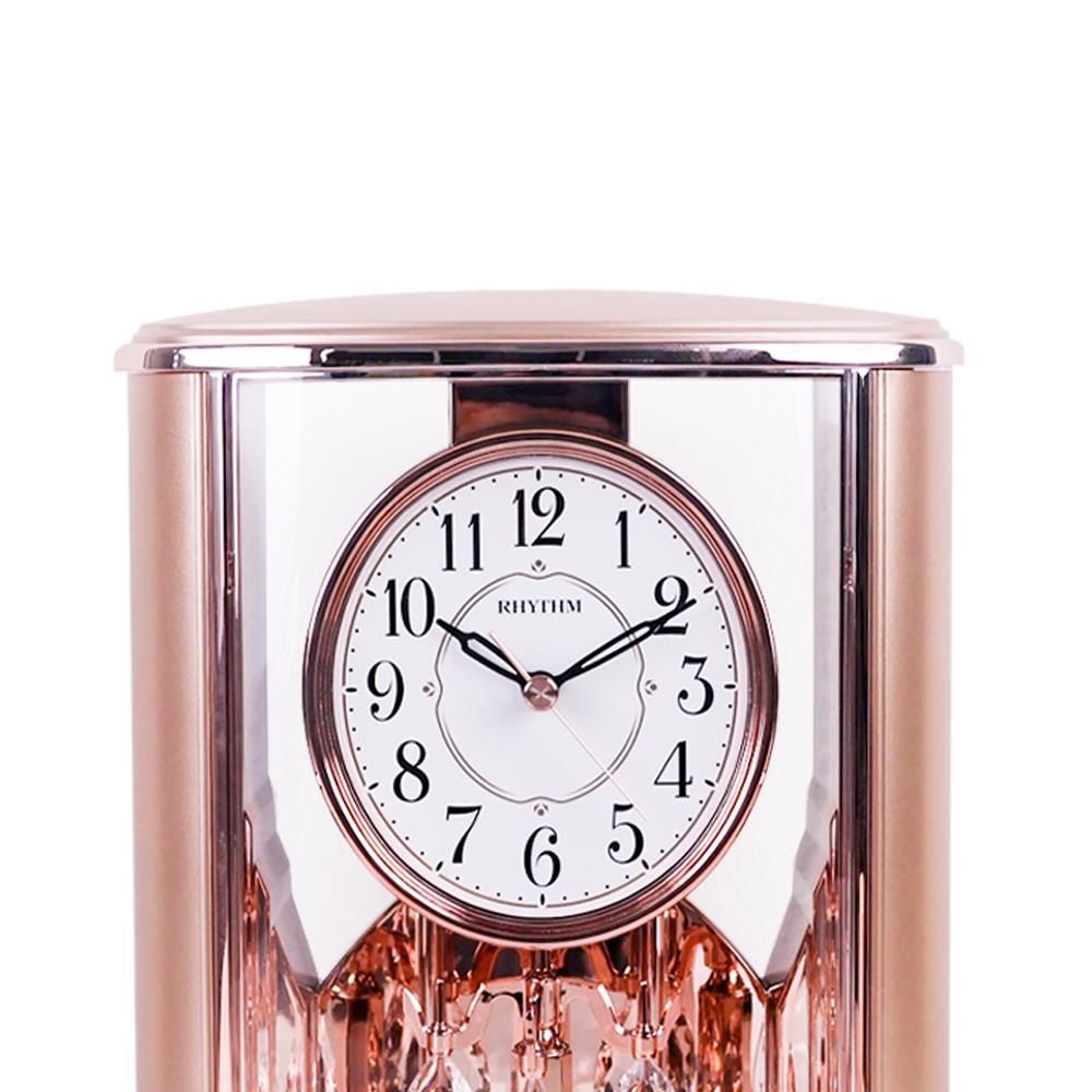 นาฬิกาตั้งโต๊ะ RHYTHM 4SG724WR13 7.8X9.6 นิ้ว สีชมพู